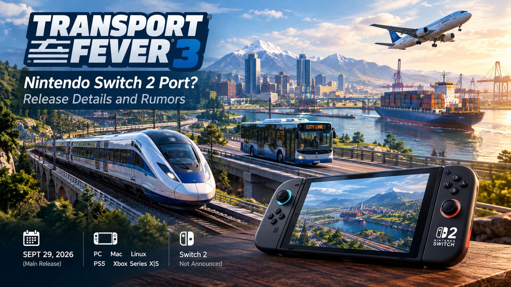 Will Transport Fever 3 Get a Nintendo Switch 2 Port? Release Details and Rumors Will Transport Fever 3 Get a Nintendo Switch 2 Port? Release Details and Rumors