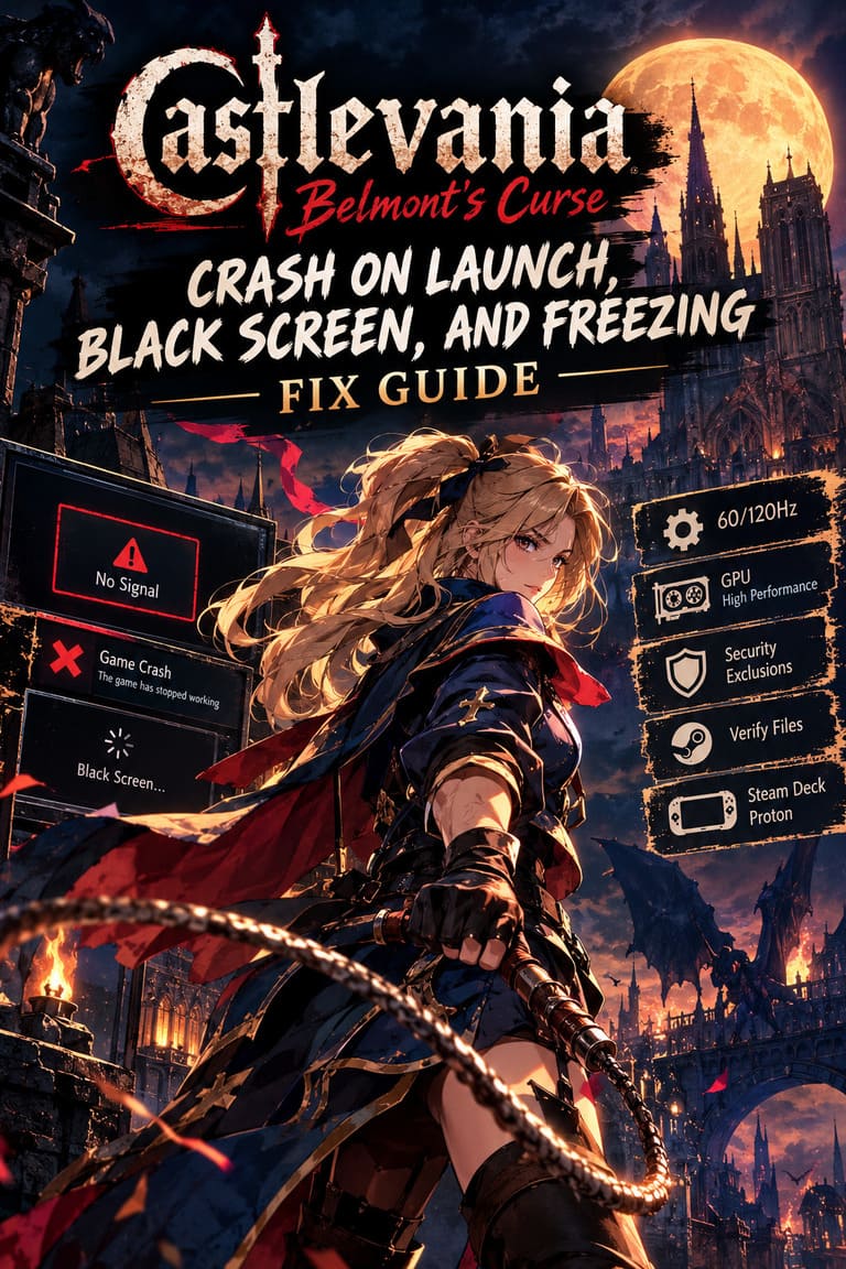 Castlevania Belmont’s Curse Crash on Launch, Black Screen, and Freezing Fix Guide