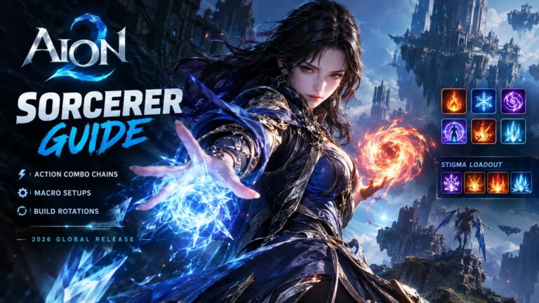 Aion 2 Sorcerer Guide: Best Action Combo Chains, Macro Setups, and Build Rotations (2026 Global Release)