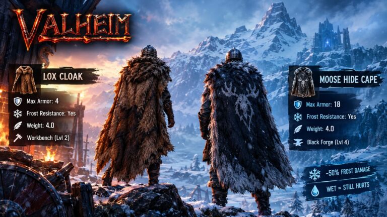 Valheim Moose Cape vs Lox Cloak: Cold Resistance Stats & End-Game Meta Valheim Moose Cape vs Lox Cloak: Cold Resistance Stats & End-Game Meta